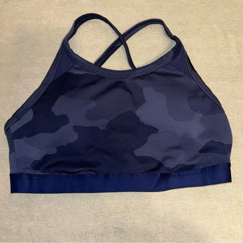 Aerie Navy Camouflage‎ Sports Bra Size XL